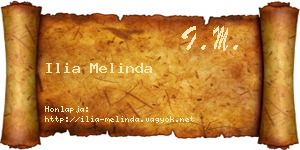 Ilia Melinda névjegykártya